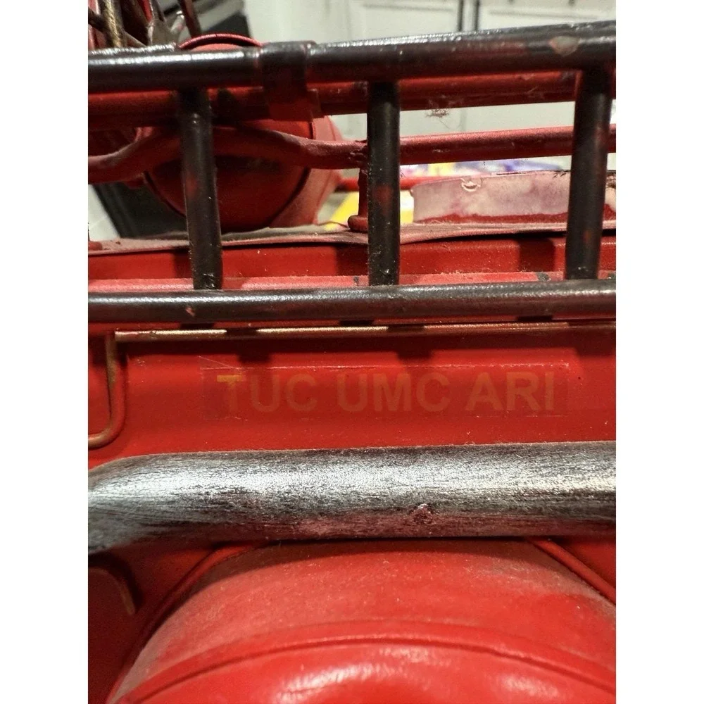 Antique Tin Metal 1920's Tucumcari Fire Dept Fire Truck Engine RARE